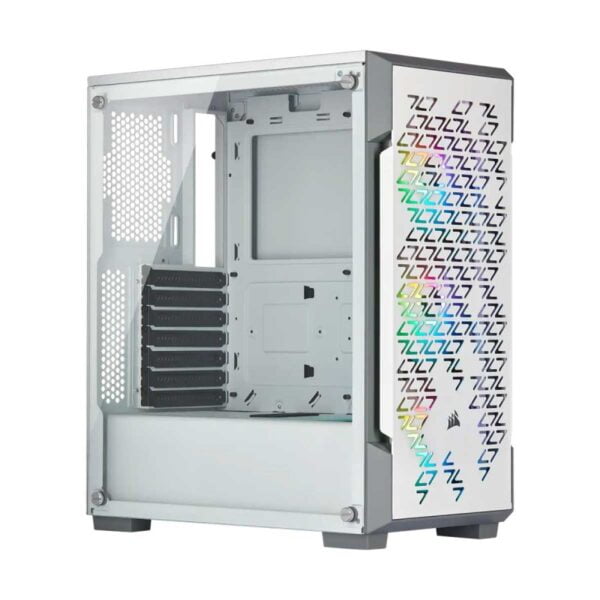 Corsair iCUE 220T RGB AIRFLOW Tempered Glass Mid Tower Smart ATX Case  White